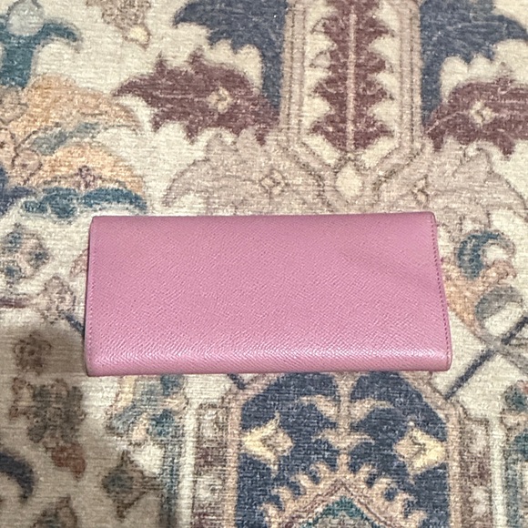 • FERRAGAMO • Gancini Lock Wallet Violet Purple Card Holder Gold - Picture 6 of 6